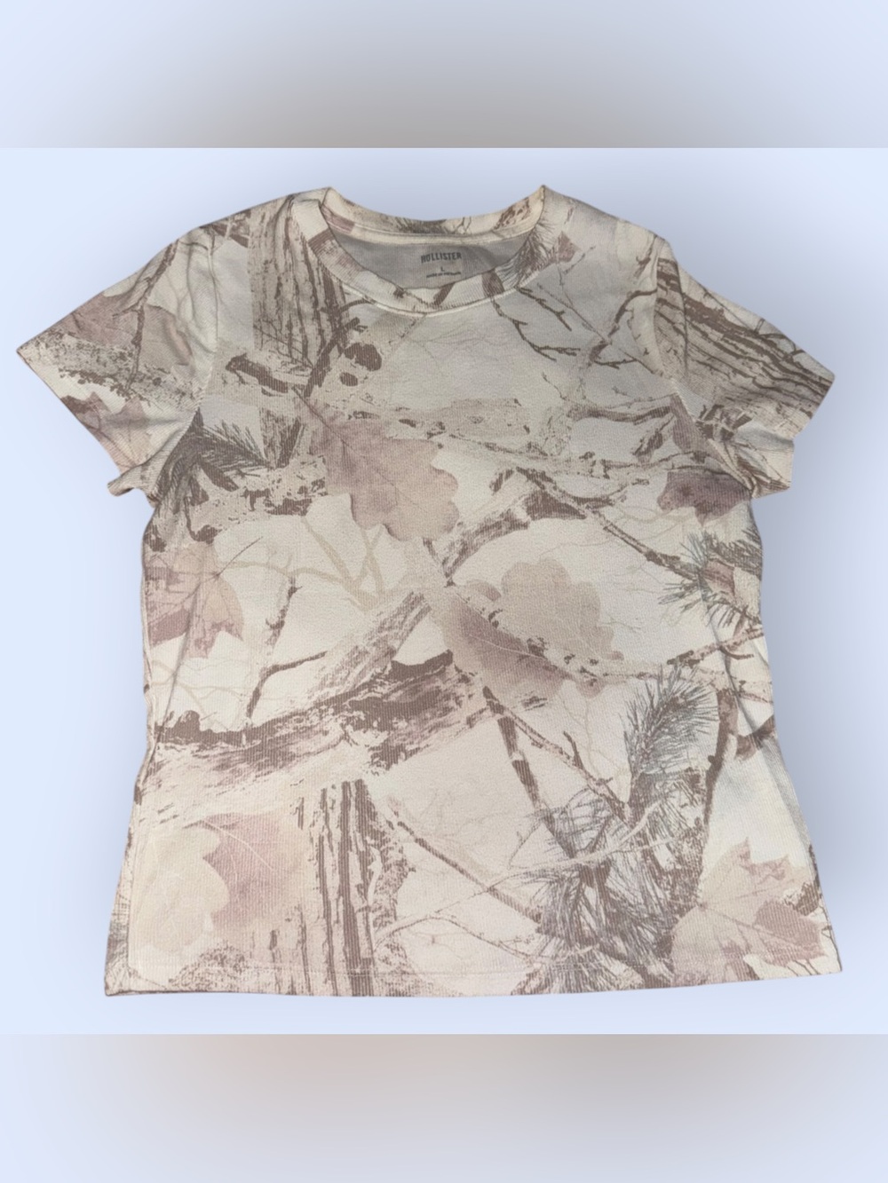 Hollister Camouflage Ribbed Short Sleeve Tee